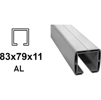Hliníkový C-Profil 83x79x11 mm, AL 6 m (CP-AL-83x79-6)