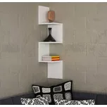 Závěsná police rohová LOMELA bílá