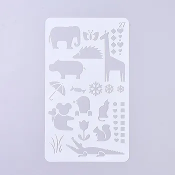 Plastová šablona, ZVÍŘÁTKA, 10,4x18 cm, 1ks