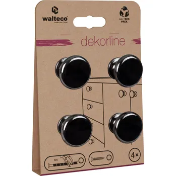 Walteco Set nábytkových knopek Tosca průměr 29mm, černý nikl, 4ks