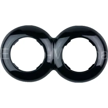 vypínač LF1202B dvojrámeček černá LOFT plastový