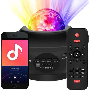 Autožárovka Interlook NL-03 | Rotační projektor hvězd, oblohy a oceánu Star LED | 21 unikátních režimů | Dálkový Černý