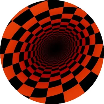 Koberec Kulatý protiskluzový černobílý koberec - 12,160 cm x 160 cm