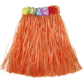 Sukně Havaj dětská oranžová 45 cm