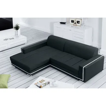 Sedací souprava Falco Rohová sedací souprava Tamarin, rozkládací s úložným prostorem, levá, černá Inari 100