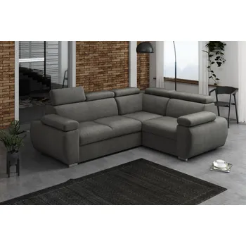 Sedací souprava Falco Rohová sedací souprava BODIE, rozkládací s úložným prostorem, pravá, šedá Monolith 92