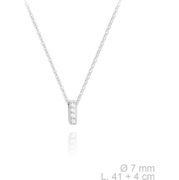 Náhrdelník Stříbrný náhrdelník s písmenem "I" se Zirkony Ag 925/1000