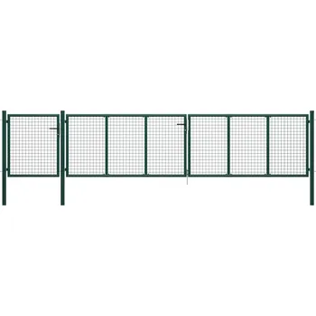 vidaXL Marketos Zahradní brána ocelová 500 x 75 cm zelená
