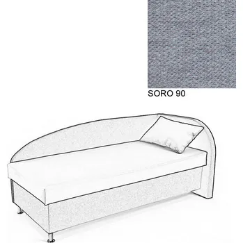 Postel Čalouněná postel AVA NAVI, s úložným prostorem, 90x200, pravá, SORO 90