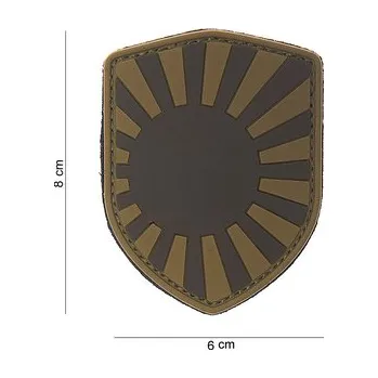 Nášivka Gumová nášivka 101 Inc vlajka štít Japonsko válečná - desert