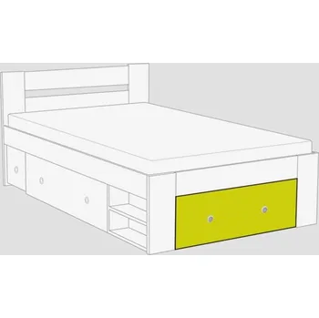 Postel Čelo k posteli REA LARISA UP 120x200, čílko 2, ZELENÁ