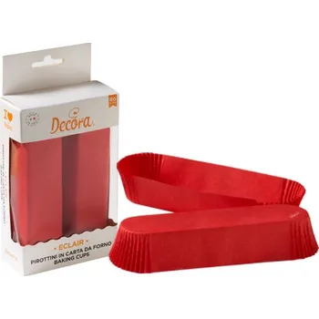 Jednorázové nádobí Košíčky Decora Eclair - červené 60 ks