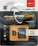 Paměťová karta micro SD IMRO 128GB Class 10, UHS 3, 100MB/s 4K s adaptérem, Blistr