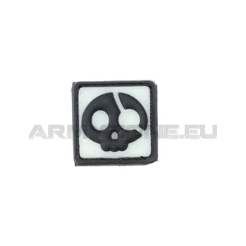 Nášivka Gumová nášivka Jackets to Go Halloween Pirate - bílá-černá