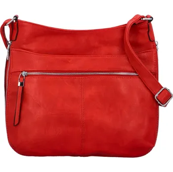 Kabelka Stylová dámská koženková crossbody kabelka Folomija, červená