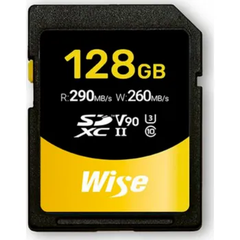 Paměťová karta Wise SDXC UHS-II V90 128GB R:290MBs / W:260MBs WI-SD-N128