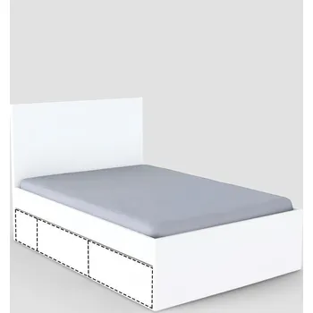 Postel Postel REA ANASTACIA 140x200 s úložným prostorem a nočním stolkem, BÍLÁ 140x200