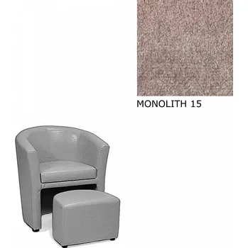 Křeslo Klubové křeslo AVA HOLGER I, s taburetkou, MONOLITH 15