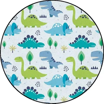 Koberec Kulatý 3D dětský koberec s dinosaury - 12,40 cm x 40 cm