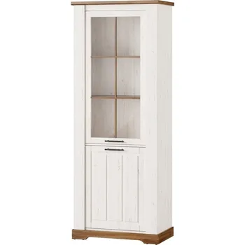 Knihovna Vitrína COUNTRY 10, 2D borovice andersen/dub stirling