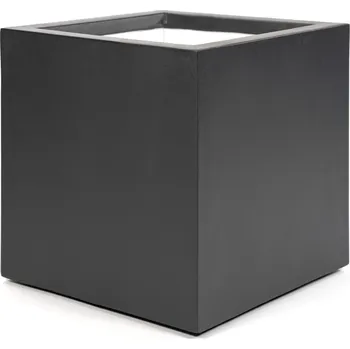 Květináč Stretto Cube Anthracite V 50 cm / D 50 cm