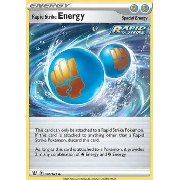 Volný čas Pokémon BST 140/163 Rapid Strike Energy - Battle Styles Stav: Near Mint, Verze: REVERSE HOLO