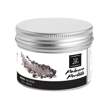 Potravinářské barvivo Via delle Arti Prachová barva s leskem černá (black) 25 g