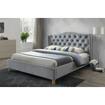 Čalouněná postel ASPEN VELVET 160x200, šedá