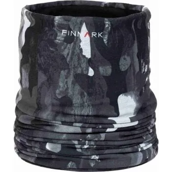 Nákrčník Multifunkční šátek Finmark MULTIFUNCTIONAL SCARF WITH FLEECE UNI Šedá, Bílá, Černá