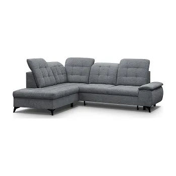 Sedací souprava BELFORT - Levá rohová sedací souprava - látka GEMMA 90-TMAVĚ ŠEDÁ (Betty=2balíky) - kolekce "MRS"(K250)