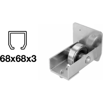 Pohon brány Spodní nájezd - INOX, 68x68