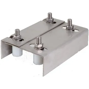 Pohon brány Nerezové vrchní vedení 4 nylonové role Ø30x40, M14, regulovatelné INOX