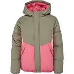 Dívčí prošívaná bunda Lewro NEVAEH 140/146 Béžová, Růžová