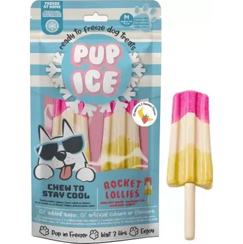 Pamlsek pro psa Pup Ice chlazená s jahodou a banánem 2ks 90 g