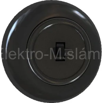 vypínač LF0011B vypínač č.1 černá LOFT retro DPM jednopólový plastový