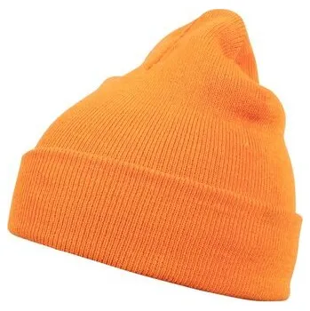 Čepice Čepice zimní MSTRDS Beanie Basic Flap - oranžová svítící