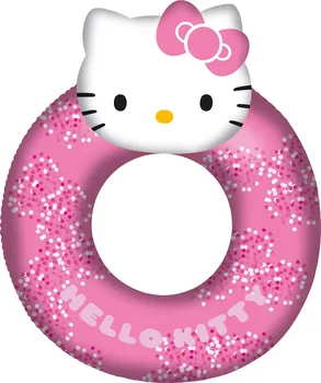 Nafukovací kruh Happy People Hello Kitty dětský nafukovací kruh se třpytkami růžový 90 cm