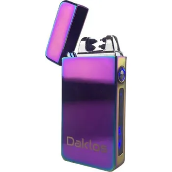 Zapalovač Nabíjecí plazmový elektrický zapalovač v dárkové krabičce - barevný - stříbrno modro fialový