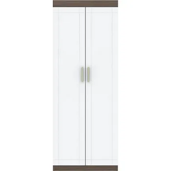 Šatní skříň Skříň do předsíně TENESSI 2D bergamo jilm/bílá lesk