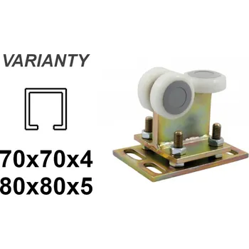 Pohon brány Vozík pevný s regulací, 3 role s montážní deskou 70 (V-06-3)