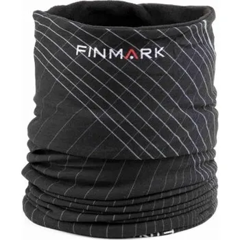 Nákrčník Multifunkční šátek Finmark MULTIFUNCTIONAL SCARF WITH FLEECE UNI Černá, Bílá