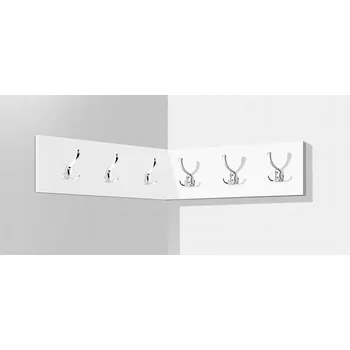 Věšák Nabytekmorava Věšák do předsíně jednoduchý PR 20 barva lamina: bílá, varianta: roh 2x78,2 cm