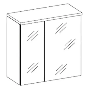 Koupelnový nábytek Koupelnová skříňka PORTO se zrcadlem, bílá