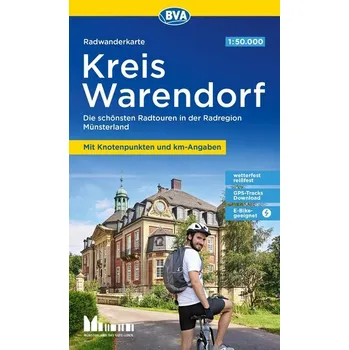 Radwanderkarte BVA Kreis Warendorf 1:50.000, mit Knotenpunkten und km-Angaben, reiß- und wetterfest, GPS-Tracks Download - BVA BikeMedia GmbH