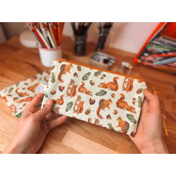 Penál ePiPí Taštička velká - Veverky Barva zipu: zelená