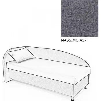 Postel Čalouněná postel AVA NAVI, s úložným prostorem, 90x200, levá, MASSIMO 417