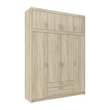 Pohovka EVERLY 4DN - skříň s nádstavcem Dub sonoma (ELENA SO04+NAELSO04=6BALÍKŮ) "LP" (K150)