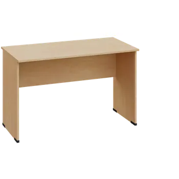 Psací stůl BPL 26 - 12 stůl pracovní, dřevěná podnož, deska 25 mm, široký 1200 mm, bříza světlá