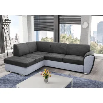 Sedací souprava DORIAN (DORIS) - LEVÁ sedací souprava - TMAVĚ ŠEDÁ/SVĚTLE ŠEDÁ Primo 96/Primo 88 (FI) - kolekce "F" (K250)