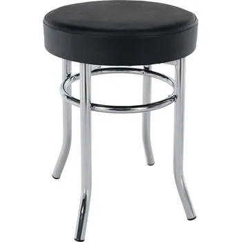 Taburet Taburet IRENA, ekokůže černá/chrom